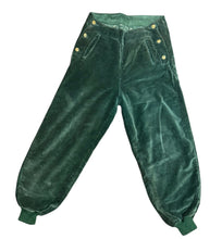 Load image into Gallery viewer, Original 1930's Kenilworth Sports-Togs Forest Greet Corduroy Ski or Skating Trousers with Side Buttons - Waist 30 32
