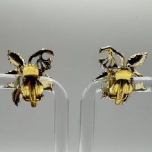 Load image into Gallery viewer, Original 1950&#39;s Mid Century Red and Green Enamel Earrings of Sprays of Holly
