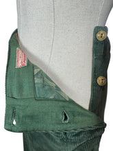 Load image into Gallery viewer, Original 1930's Kenilworth Sports-Togs Forest Greet Corduroy Ski or Skating Trousers with Side Buttons - Waist 30 32
