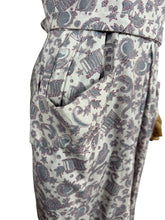 Load image into Gallery viewer, RESERVED DO NOT BUY Original 1940's CC41 Heavy Linen Novelty Print Belted Day Dress - Bust 34 35
