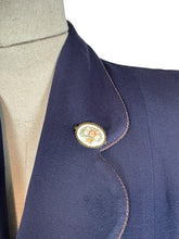 Load image into Gallery viewer, Original 1940's Blue Wool Single Breasted Jacket by Hamilton Fashions of New York - Bust 34 36
