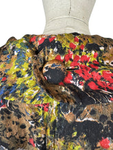 Load image into Gallery viewer, Original 1950's Pure Silk Day Dress in Autumnal Painterly Floral Print - Bust 36
