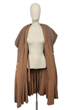 Load image into Gallery viewer, Wounded But Wearable Original American 1930’s Brown Pure Wool Coat with Huge Collar by W.M. Devitz - Bust 34 36 *

