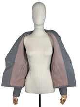Load image into Gallery viewer, Original 1940's or 1950's Connei Model Jacket in Grey Wool with Single Button Closure - Bust 34 36
