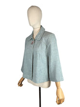 Load image into Gallery viewer, Original 1950's Lightweight Wool Cropped Jacket in Pale Grey - Bust 38 40
