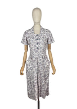 Load image into Gallery viewer, RESERVED DO NOT BUY Original 1940's CC41 Heavy Linen Novelty Print Belted Day Dress - Bust 34 35

