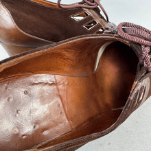 Load image into Gallery viewer, Original 1930's Dark Brown Leather and Suede Lace Up Shoes - UK 5 or 5.5
