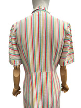 Load image into Gallery viewer, Original 1940’s CC41 Laeta Ramage Moygashel Stripe Day Dress - Bust 36
