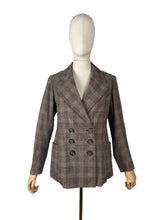 Load image into Gallery viewer, Original 1930’s Henry Page of Aylsham Ltd Brown Check Wool Double Breasted Jacket - Bust 36 38
