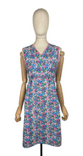 Load image into Gallery viewer, Original 1940's Pink, Blue and White Cotton Apron - Great Chore Dress - Would Make A Great Summer Dress - Bust 34 35
