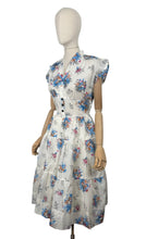 Load image into Gallery viewer, Original 1950's Sheer Nylon Sleeveless Day Dress in White, Pink, Blue, Brown and Black - Bust 36
