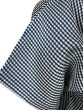 Load image into Gallery viewer, Original 1950's Black, Blue and White Taffeta Dress in Fine Check with Red Petticoat - Bust 36 37 *
