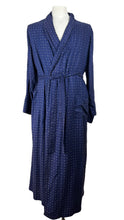 Load image into Gallery viewer, Original Men&#39;s 1940&#39;s 1950&#39;s Blue, Red and Cream Geometric Print Cotton Dressing Gown - Chest 44
