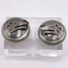 Load image into Gallery viewer, Original 1950&#39;s Classic Grey Glass Clip on Earrings
