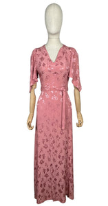 Vintage 1970's Does 1930's EGO Full Length Evening Dress with - Bust 32