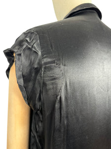 Original 1920’s Black Silk Dress with Fabulous Gold Lame Slip - Bust 32 *