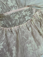 Load image into Gallery viewer, Original 1930&#39;s Pale Pink and White Full Length Evening Dress with Ruffle Trim - Bust 32
