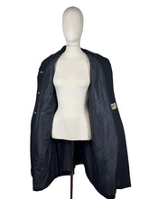 Load image into Gallery viewer, Original 1950's Hilmorn Reg'd Inky Black Wool Coat with Astrakhan Fur Trim - Bust 42 44
