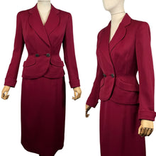 Load image into Gallery viewer, Original 1940’s Richard’s Shops Burgundy Red Wool Suit - Bust 36
