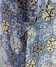 Load image into Gallery viewer, Original 1940&#39;s CC41 Heavy Linen Day Dress in Blue, Black and White - Bust 34
