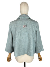 Load image into Gallery viewer, Original 1950's Lightweight Wool Cropped Jacket in Pale Grey - Bust 38 40
