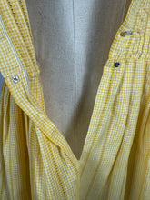 Load image into Gallery viewer, Original 1950's White and Yellow Gingham Cotton Dress - Bust 40 *
