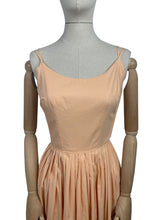 Load image into Gallery viewer, Original 1950's Peach Cotton Fritzi of California Sundress - Bust 32 33 34 *
