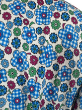 Load image into Gallery viewer, Original 1940's Blue, Pink, Green and White Floral Print Cotton Apron - Great Chore Dress - Would Make A Great Summer Dress - Bust 38 40
