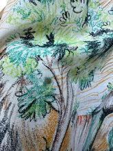 Load image into Gallery viewer, Vintage St Michael Cotton Border Print Skirt with a Cottage - Waist 26
