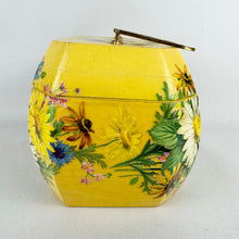 Load image into Gallery viewer, Beautiful Vintage Wooden Box Bag with Bright Floral and Pretty Butterfly Decoupage
