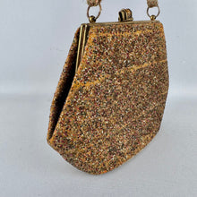 Load image into Gallery viewer, Original 1950&#39;s Gold Glitter Vintage Handbag by Waldybag
