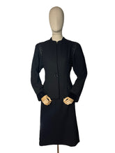 Load image into Gallery viewer, Original 1940&#39;s &#39;Created in Hollywood by Paramount&#39; Black Wool Suit with Soutache Detail and Single Button Fastening - Bust 36 38 *
