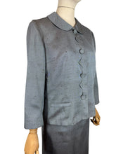 Load image into Gallery viewer, Original 1950's Davidow Grey Fleck Wool Suit with Covered Buttons - Bust 42 44
