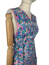 Load image into Gallery viewer, Original 1940's Pink, Blue and White Cotton Apron - Great Chore Dress - Would Make A Great Summer Dress - Bust 34 35
