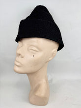 Load image into Gallery viewer, Original 1930's Black Felt Pixie Hat - Great High Hat *

