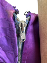 Load image into Gallery viewer, Original 1950&#39;s Purple Satin Evening Dress with Beautiful Sequin Detail - Bust 40 *
