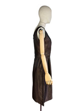 Load image into Gallery viewer, Original 1950's Brown Sleeveless Wiggle Dress by Peggy Page - Bust 36
