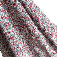Load image into Gallery viewer, Original 1940's Novelty Print Crepe Dressmaking Fabric - Pink with Urns - 33" x 82"
