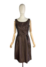 Load image into Gallery viewer, Original 1950's Brown Sleeveless Wiggle Dress by Peggy Page - Bust 36
