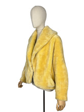 Load image into Gallery viewer, Original 1950&#39;s Blonde Faux Fur Jacket with Large Shawl Collar - Bust 38 40
