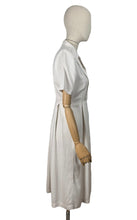 Load image into Gallery viewer, Original 1940&#39;s Ivory Crepe Day Dress - Perfect Summer Dress - Bust 36 *
