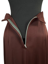 Load image into Gallery viewer, Original 1940's Warm Brown Lightweight Wool Pleated Skirt - Waist 24
