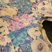 Load image into Gallery viewer, Original 1930&#39;s Pure Silk Blouse in Muted Floral Print in Blue, Pink and Yellow - Bust 34 36 *
