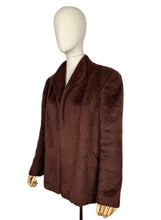 Load image into Gallery viewer, Original 1940&#39;s Faux Fur Dark Brown Teddy Bear Edge to Edge Jacket - Bust 36 38
