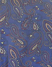 Load image into Gallery viewer, Original Men&#39;s 1940&#39;s 1950&#39;s Blue, Red and Cream Paisley Dressing Gown by Tootal - Chest 42
