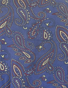 Original Men's 1940's 1950's Blue, Red and Cream Paisley Dressing Gown by Tootal - Chest 42