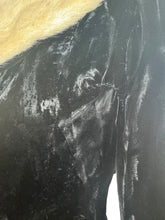 Load image into Gallery viewer, Original 1930's Black Velvet Evening Jacket with Genuine Fur Trim and Glass Buttons - Bust 38
