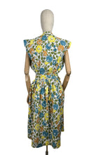 Load image into Gallery viewer, Original 1950&#39;s Floral Cotton Belted Summer Dress with Matching Bolero - Bust 34 35 36 *
