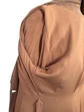 Load image into Gallery viewer, Wounded But Wearable Original American 1930’s Brown Pure Wool Coat with Huge Collar by W.M. Devitz - Bust 34 36 *
