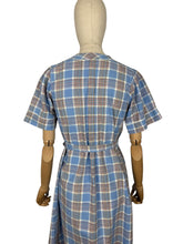 Load image into Gallery viewer, Original Early 1930&#39;s Blue, White, Red and Yellow Cotton Chore Dress - Bust 34 36
